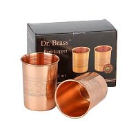 Медные стаканы Dr. Brass (TY-M07) 250 мл., 2 шт. от Mahavir Impex в интернет-магазине «Зеленщик»