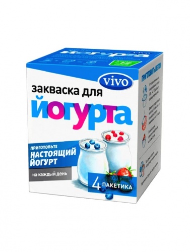Закваска «Йогурт VIVO» 2 гр. от производителя ООО «ВИВО Индустрия» купить в интернет-магазине «Зеленщик».