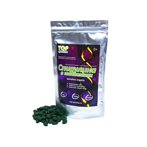 Спирулина «TOP-spirulina» в таблетках, 250 гр. от производителя XI'AN FRANKHERB BIOTECH CO., LTD купить в интернет-магазине «Зеленщик».